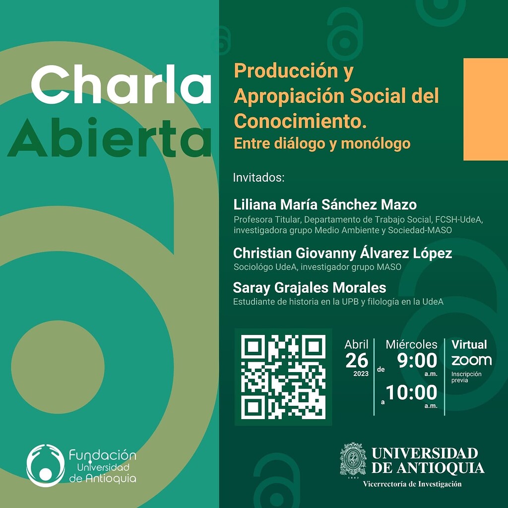 Charla Abierta Producci N Y Apropiaci N Social De Conocimiento